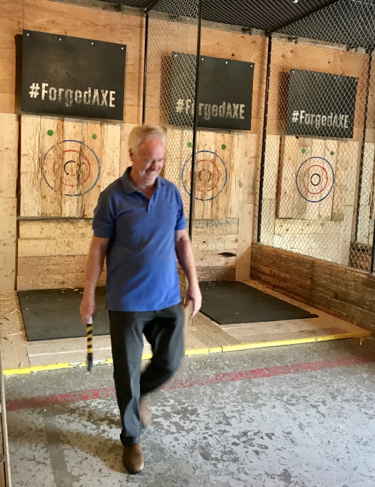 Forged Axe Throwing Dave Halliwell RE/MAX Sea to Sky Real Estate Whistler