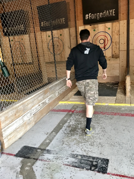 Forged Axe Throwing Pierre Eady RE/MAX Sea to Sky Real Estate Whistler