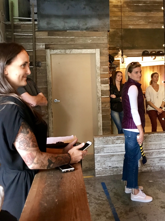 Forged Axe Throwing Mel Schneiderova Madison Perry RE/MAX Sea to Sky Real Estate Whistler